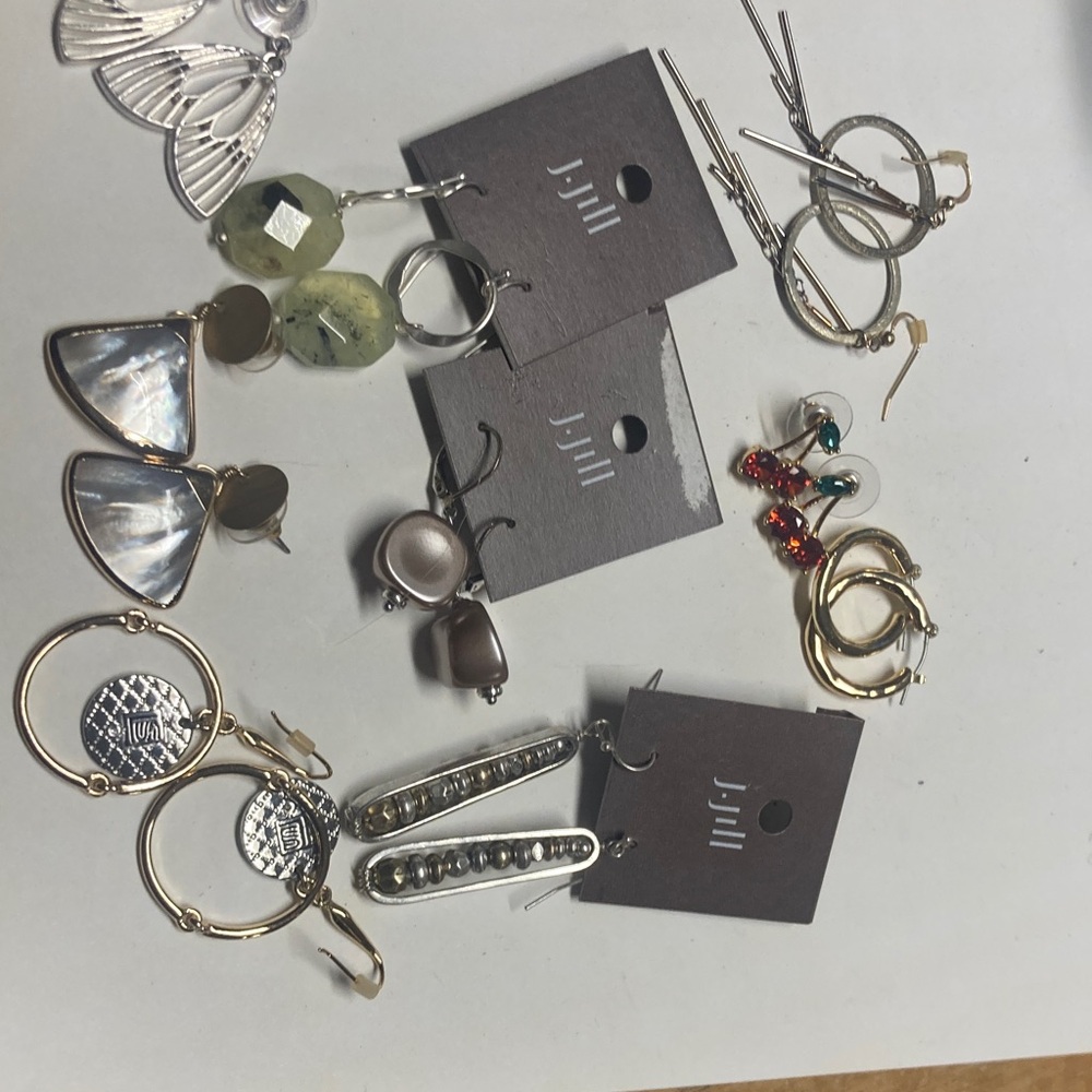 9 pair Assorted Fashion Earrings Set, including j hill NWT
